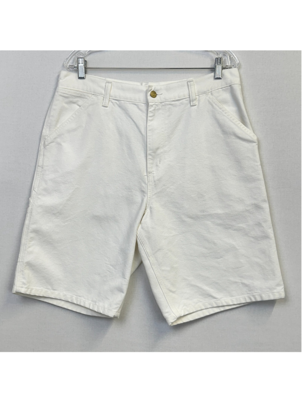 Carhartt WIP Single Knee Shorts White Men's Size 34 Workwear Carpenter